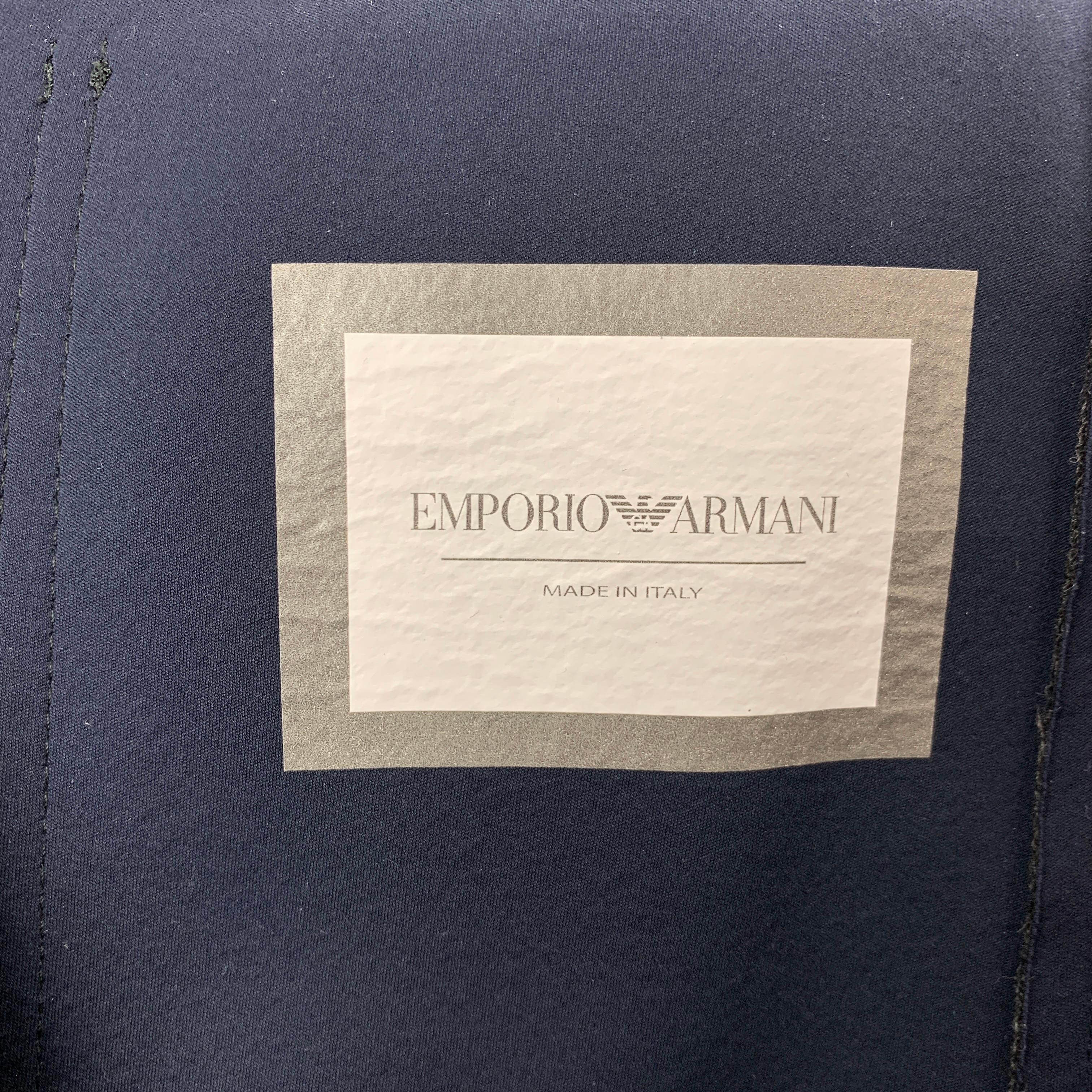 EMPORIO ARMANI Size 38 Dark Gray Camo Snaps Jacket In Good Condition In San Francisco, CA