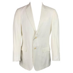 EMPORIO ARMANI - Manteau de sport ordinaire en viscose blanche mélangée, taille 38