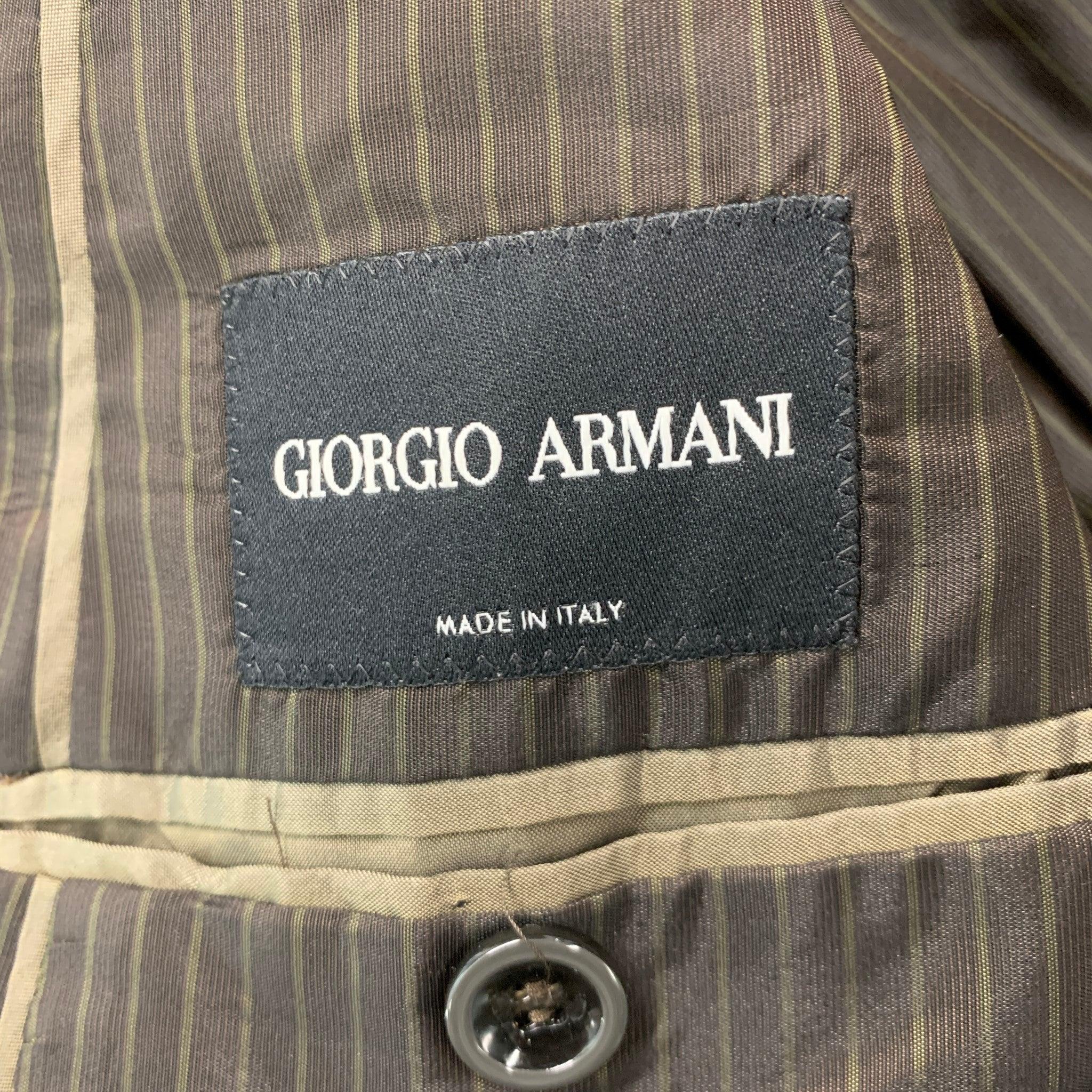 Men's EMPORIO ARMANI Size 40 Grey Charcoal Checkered Angora Sport Coat For Sale