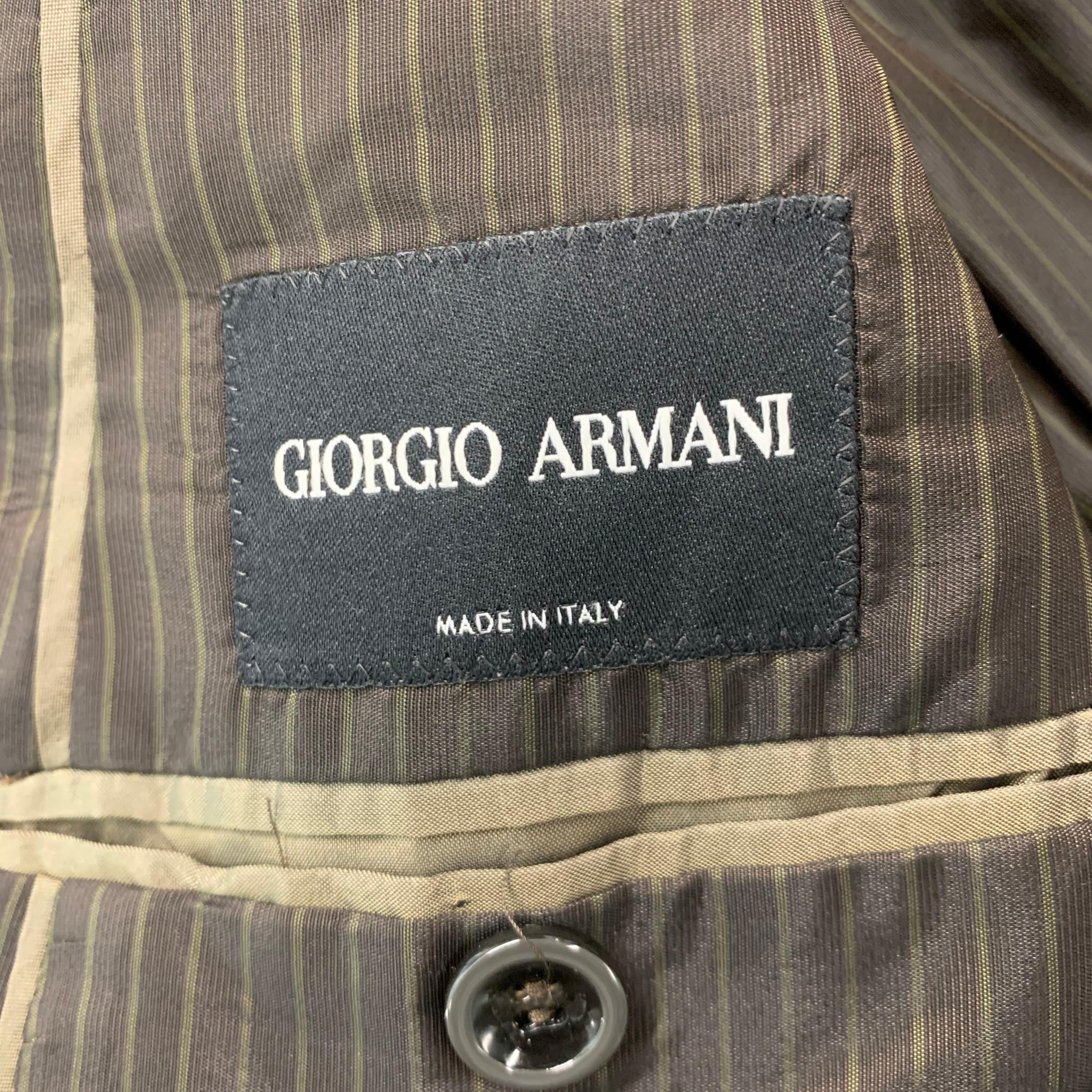 Men's EMPORIO ARMANI Size 40 Grey Charcoal Checkered Angora Sport Coat