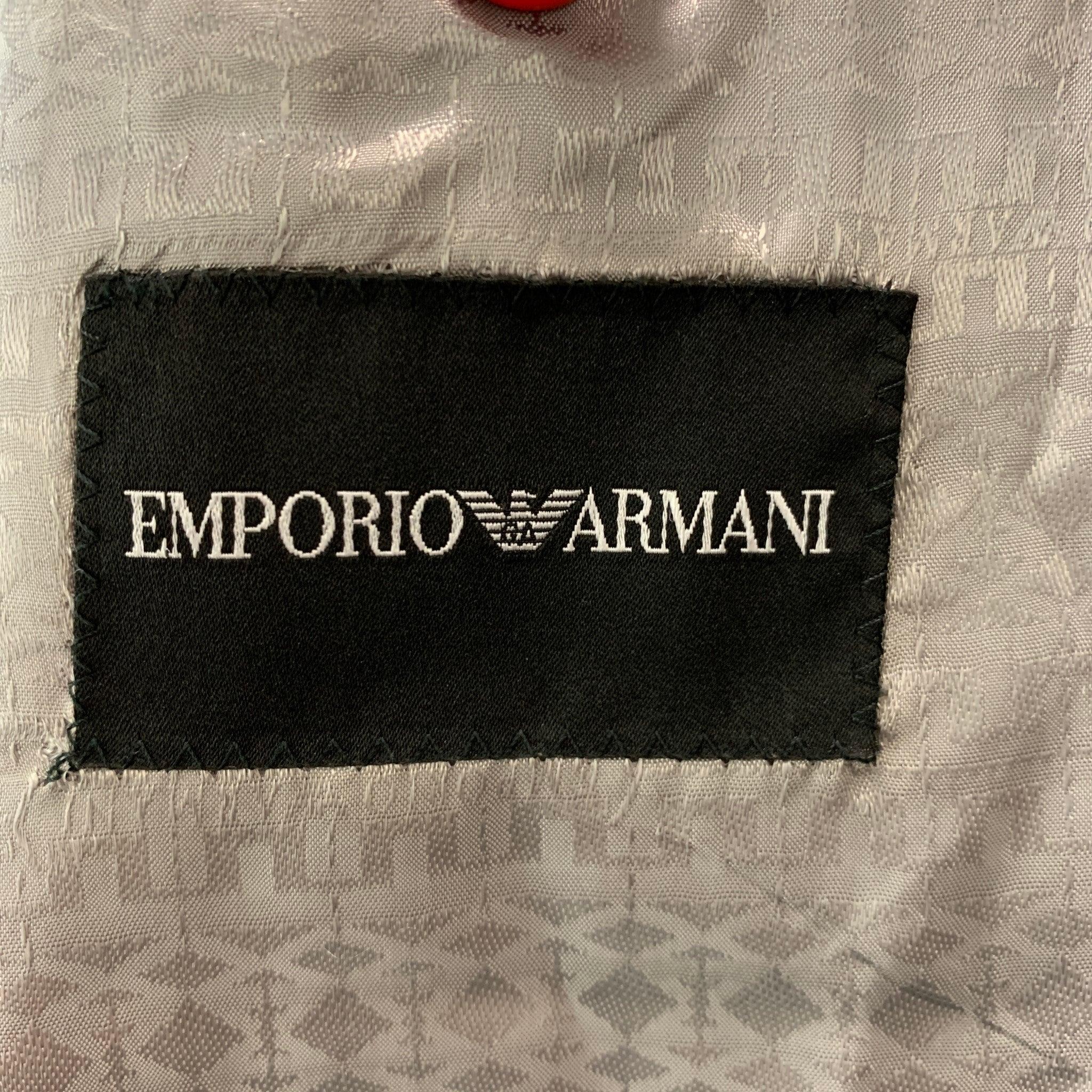 EMPORIO ARMANI Taille 42 taupe tailleur à revers en laine massive en vente 3