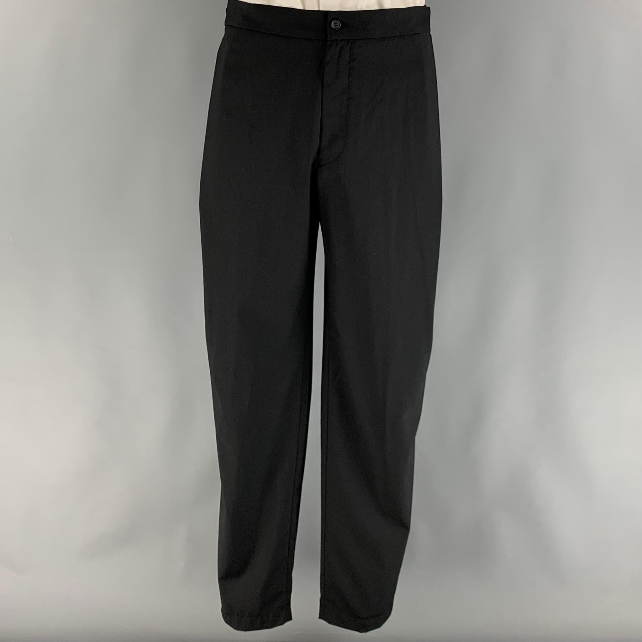 EMPORIO ARMANI Size 44 Black Solid Wool Silk Shawl Collar 38 33 Suit 2
