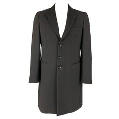 EMPORIO ARMANI Cappotto in lana e poliammide nero taglia 44