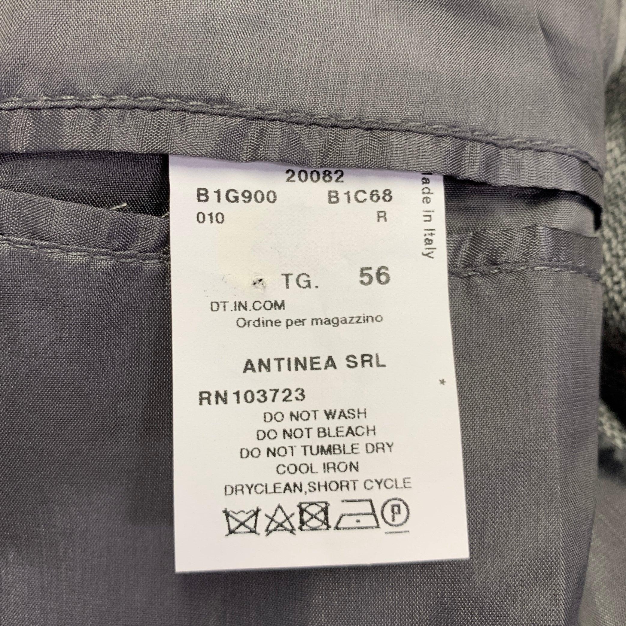 EMPORIO ARMANI Size 46 Grey Black Wool Blend Notch Lapel Sport Coat For Sale 1