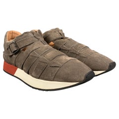 EMPORIO ARMANI Size 9.5 Grey Taupe Sneakers