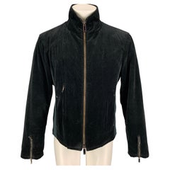 EMPORIO ARMANI Size S Black Cotton Zip Up Jacket