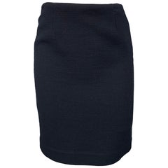 EMPORIO ARMANI Size S Black Crepe Pencil Skirt