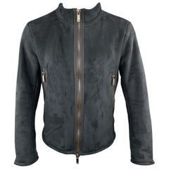 EMPORIO ARMANI Size S Black Polyester / Nylon Full Zip Zipped Sleeves Jacket