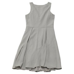 Emporio Armani Sleeveless A-Line Dress in Grey Polyester