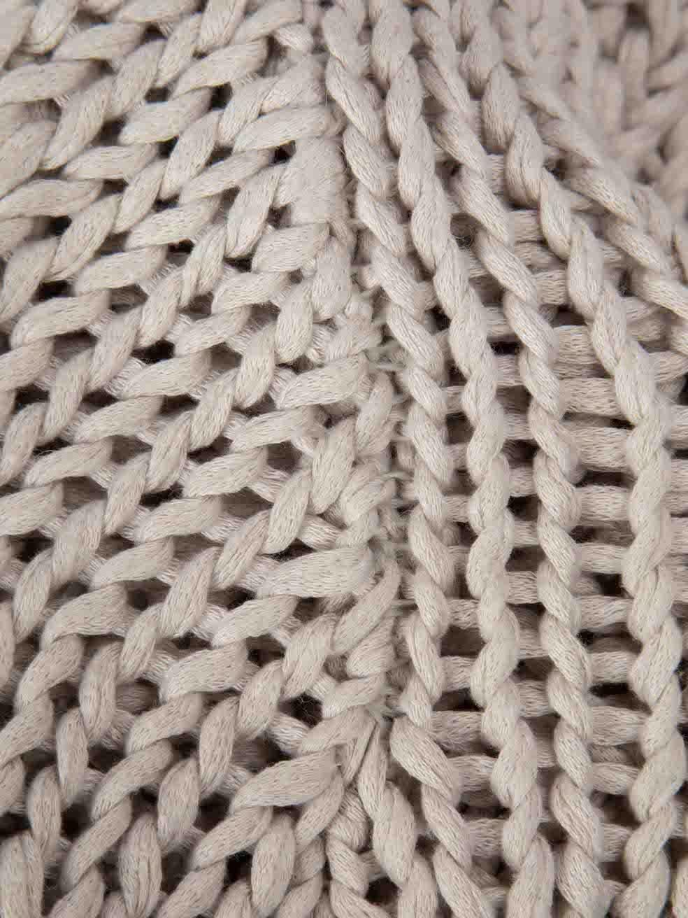 Emporio Armani Taupe Crochet Long Cardigan Size S In Good Condition In London, GB