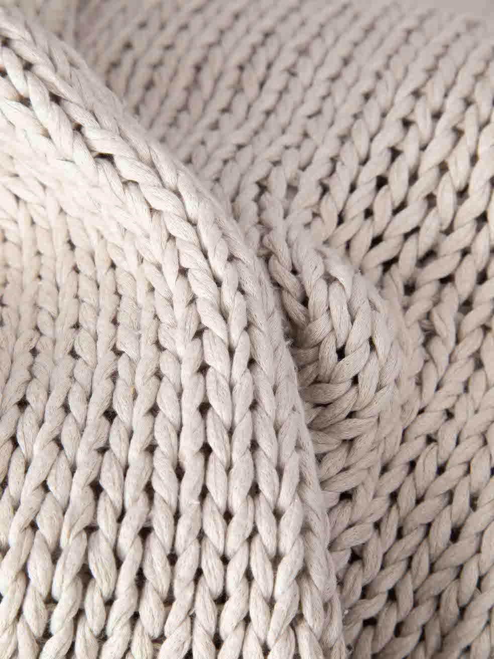 Women's Emporio Armani Taupe Crochet Long Cardigan Size S
