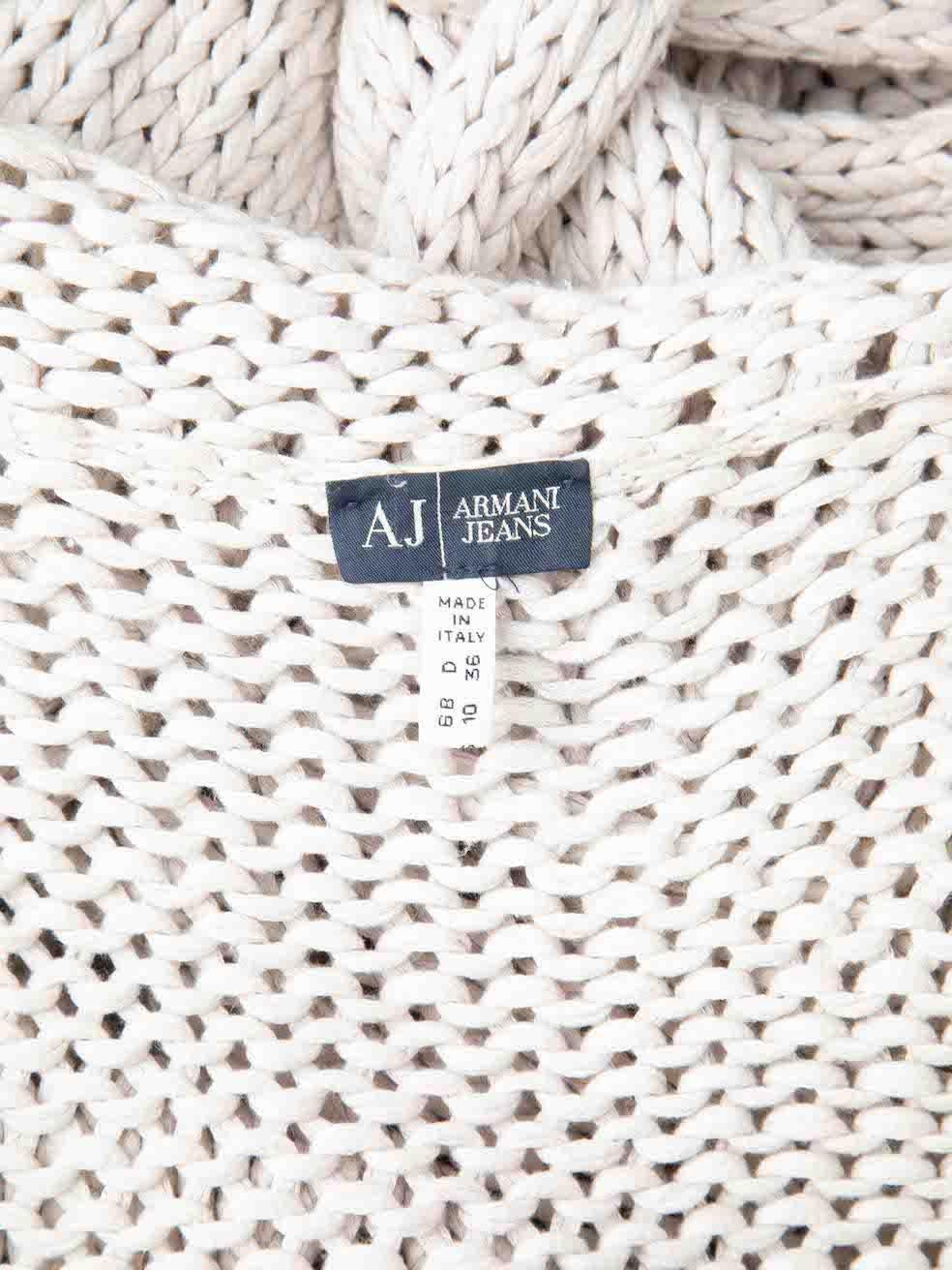 Emporio Armani Taupe Crochet Long Cardigan Size S 1