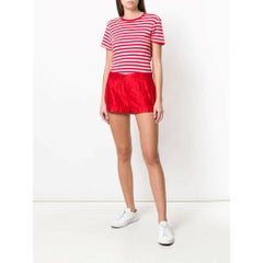 Emporio Armani Vintage red shantung silk 90s shorts