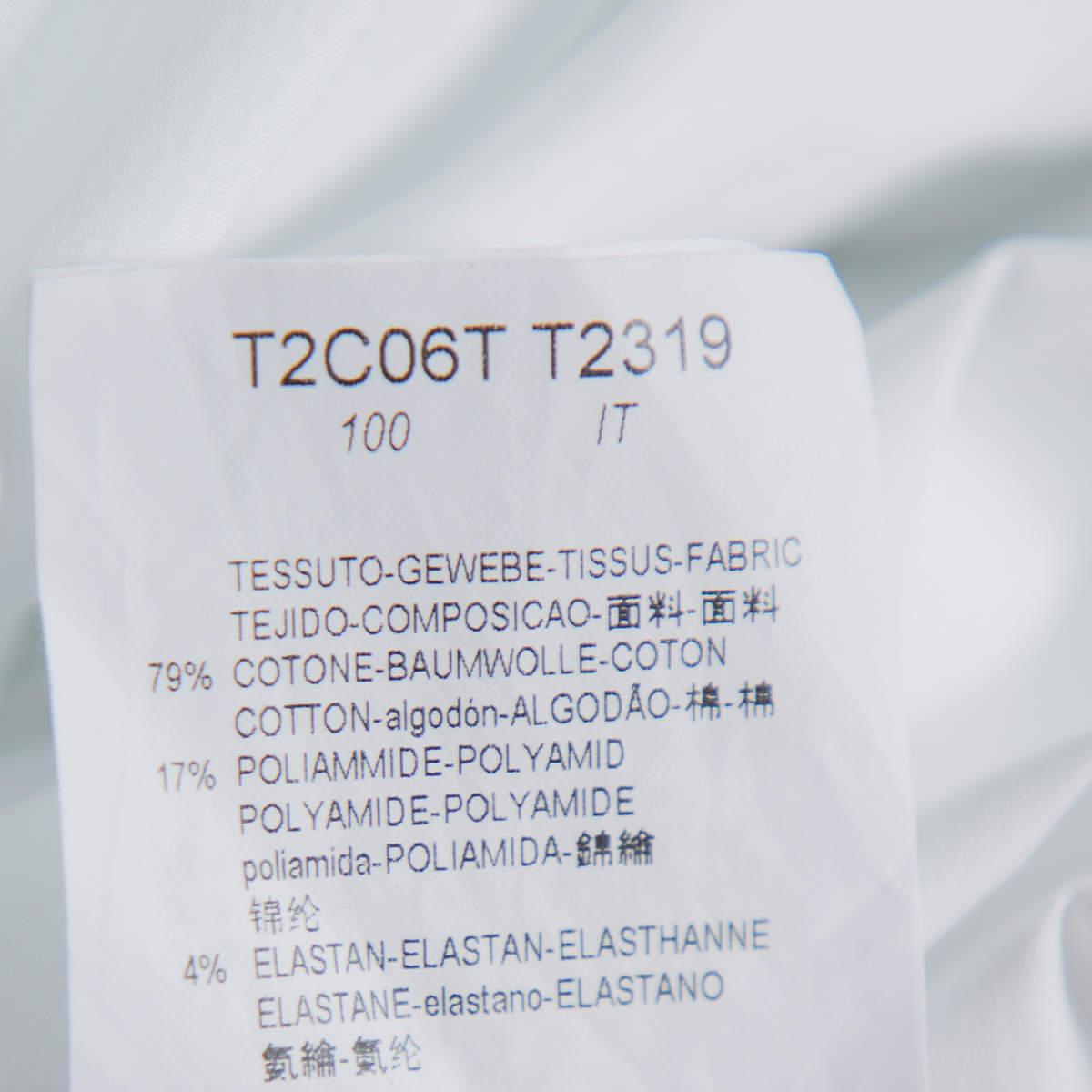 Emporio Armani, chemise boîte blanche en coton avec col allongé et boutons à l'avant, M 1