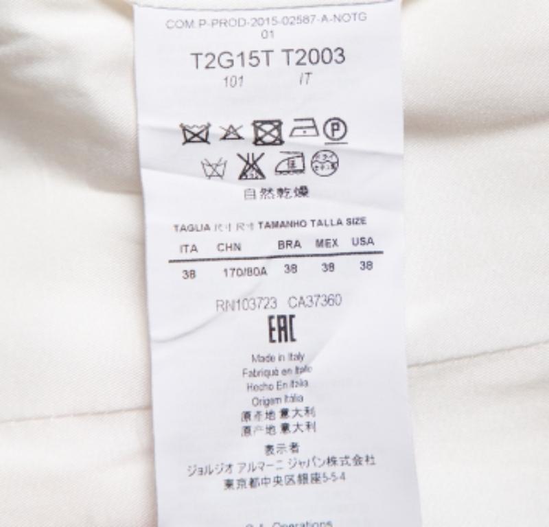 Women's Emporio Armani White Crepe Button Front Blazer S For Sale