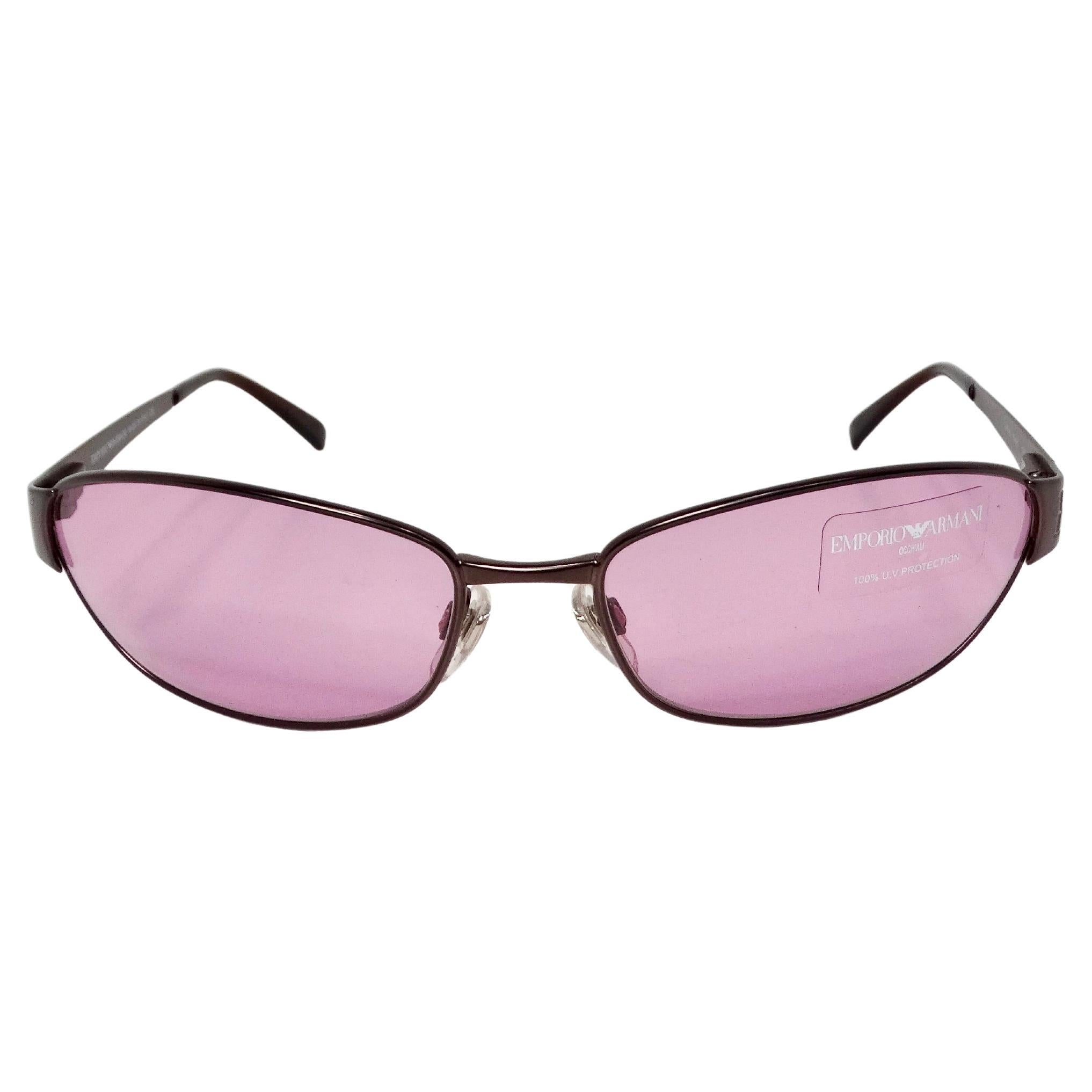 Emporio Armani Y2K Lila getönte Lens-Sonnenbrille