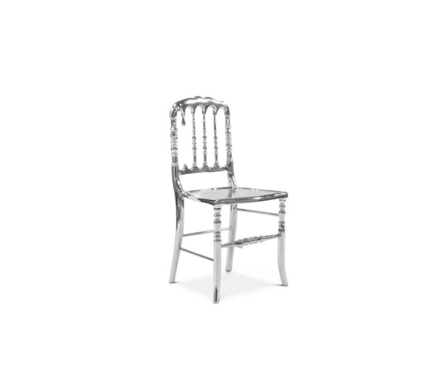 Modern Emporium Dining Chair in Polished Aluminum by Boca do Lobo For Sale
