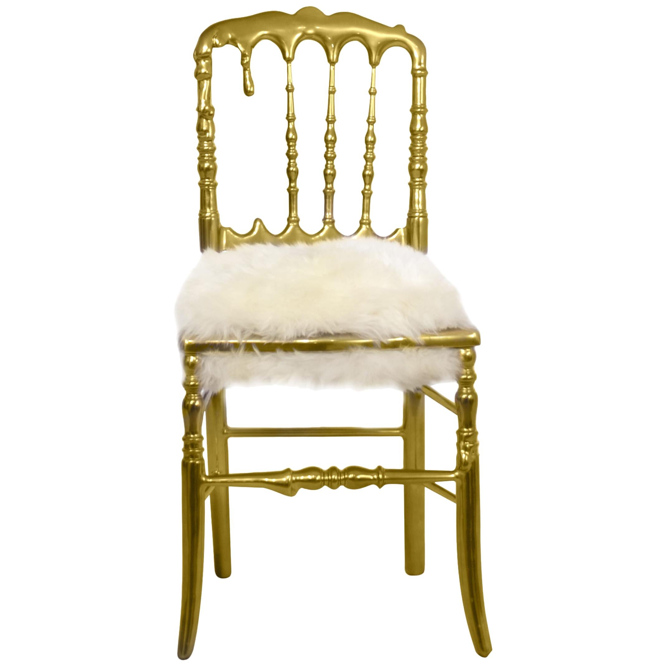 Emporium Fur Chair  For Sale
