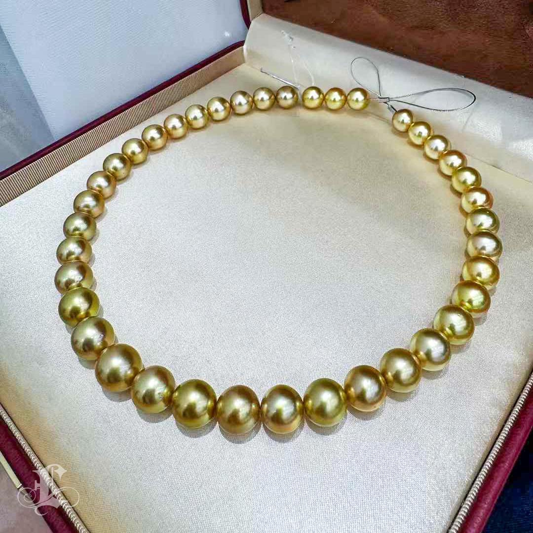 Collar Emperatriz Resplandor Perla Dorada de los Mares del Sur en Nuevo Estado en New York, NY