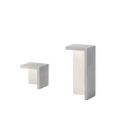 Empty LED Outdoor High Bollard in Concrete Grey by Xucla