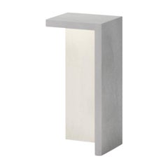 Empty LED Outdoor High Bollard in Concrete Grey by Xucla