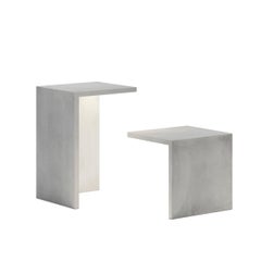 Empty LED Outdoor Table in Concrete Grey by Xucla