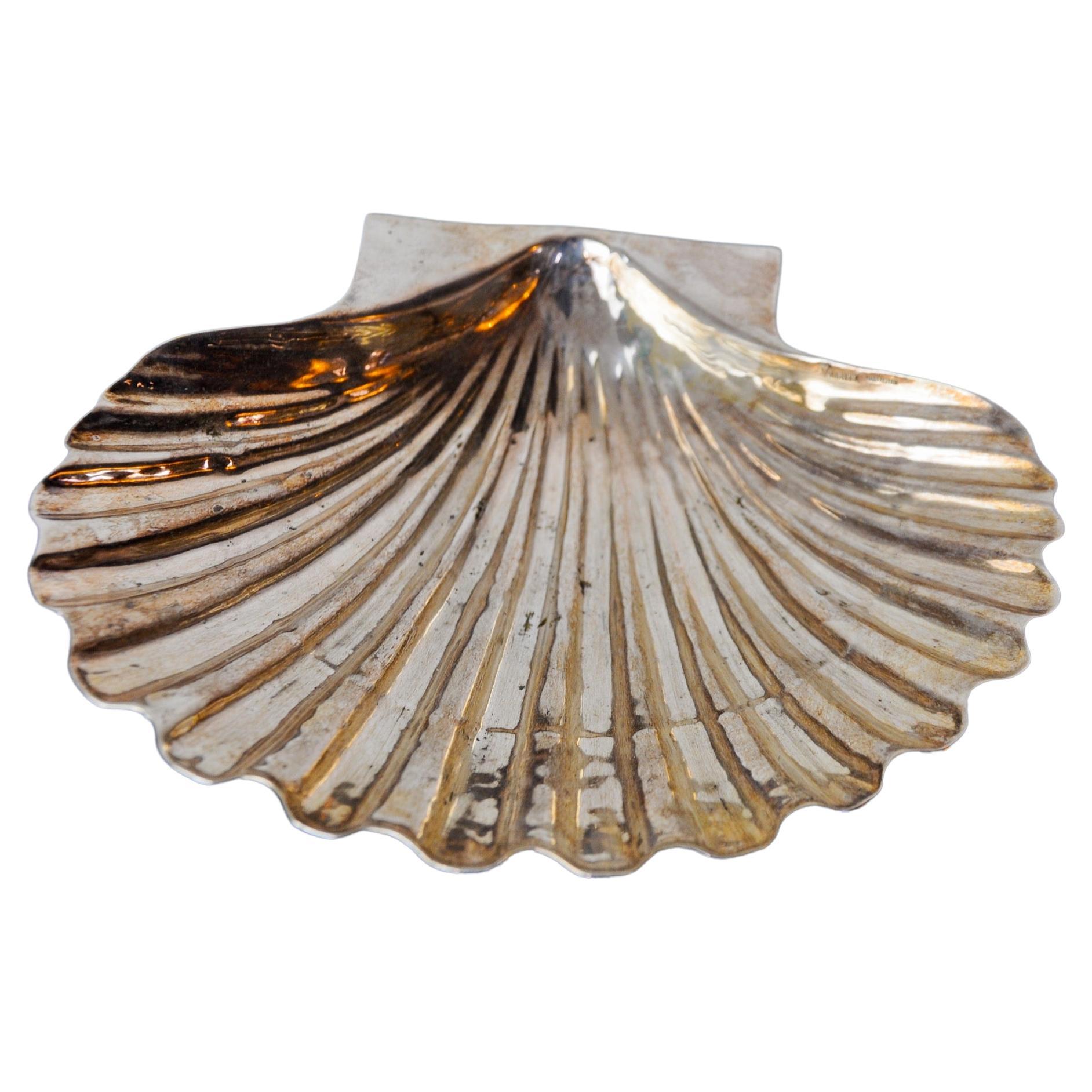 Empty shell pocket by Valenti, silver metal, Spain, 1970 For Sale