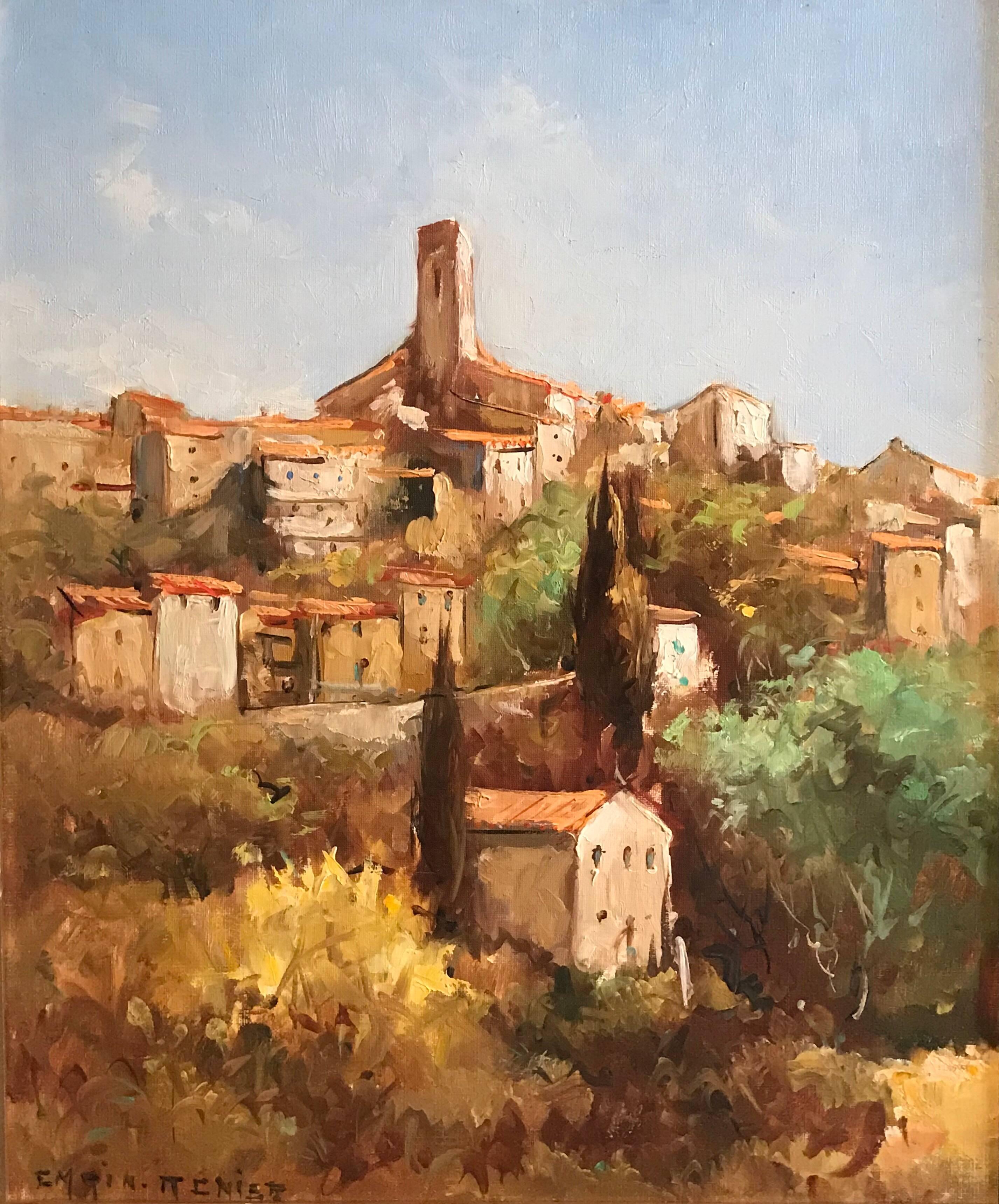 Landscape Painting Emrik Reinier - Paul de Vence, Provence