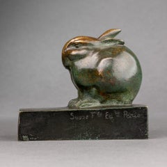 E.M.Sandoz : « Lapin Bijoux », édition en bronze patiné de la fonderie Susse, vers 1930