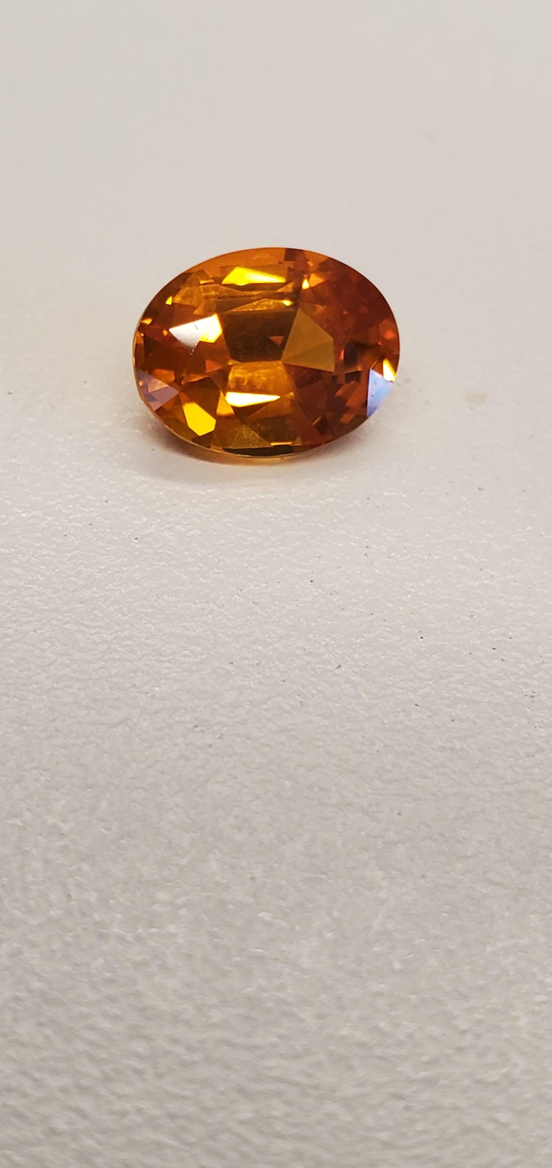 Orange sapphires are quite rare, and are some of the most difficult sapphires to find in a natural, unheated state. The color of most orange sapphires has a secondary tone of yellow as well. Intense orange sapphires that are untreated and naturally