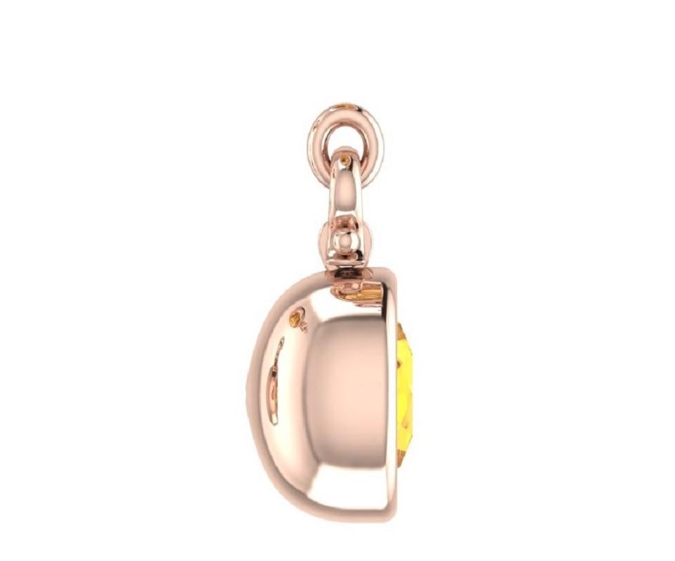 Women's Emteem Certified 3.28 Carat Oval Cut Yellow Sapphire Pendant Necklace in 18k For Sale