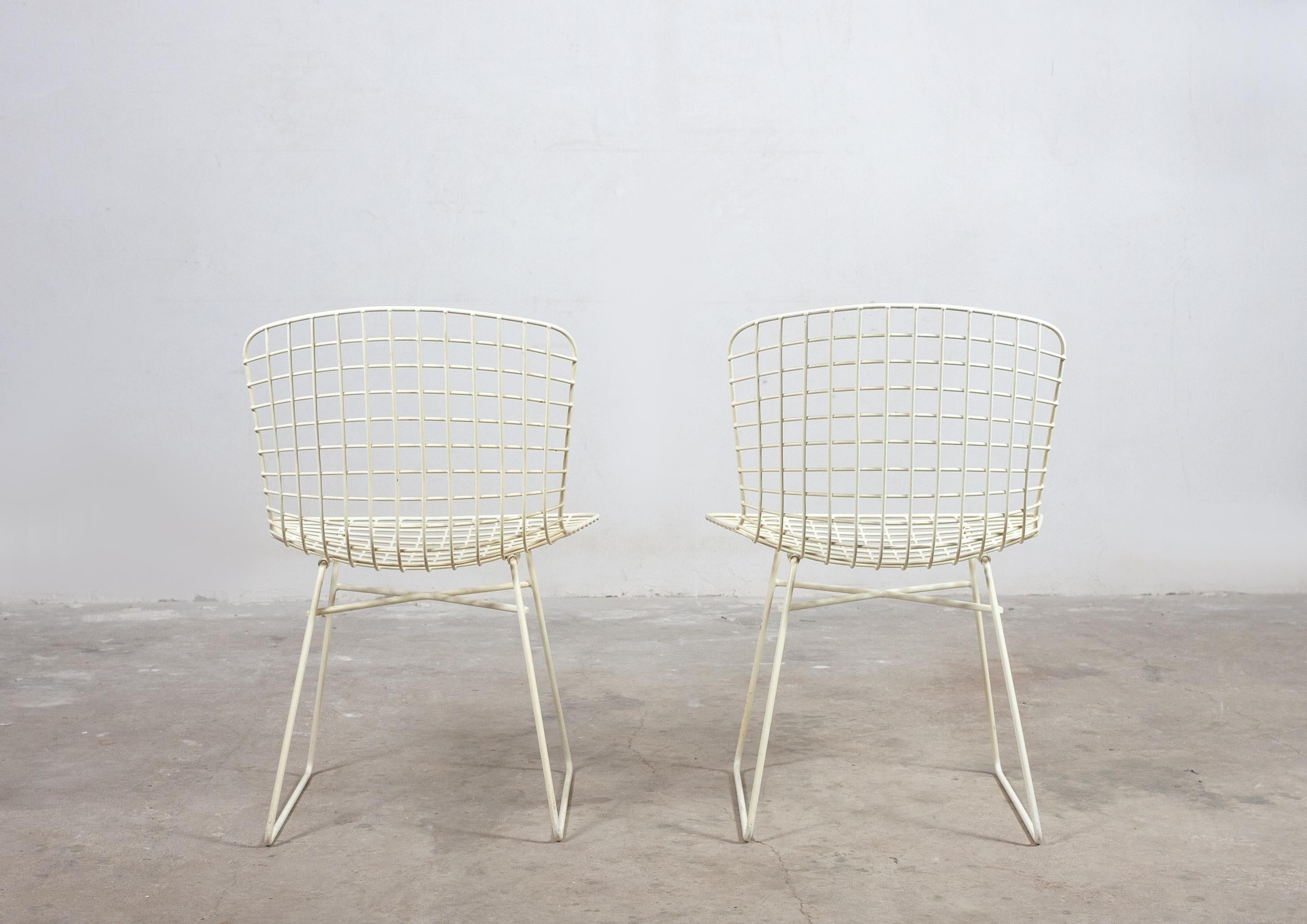 Italian Emu Italy Two Metal Wire Chairs