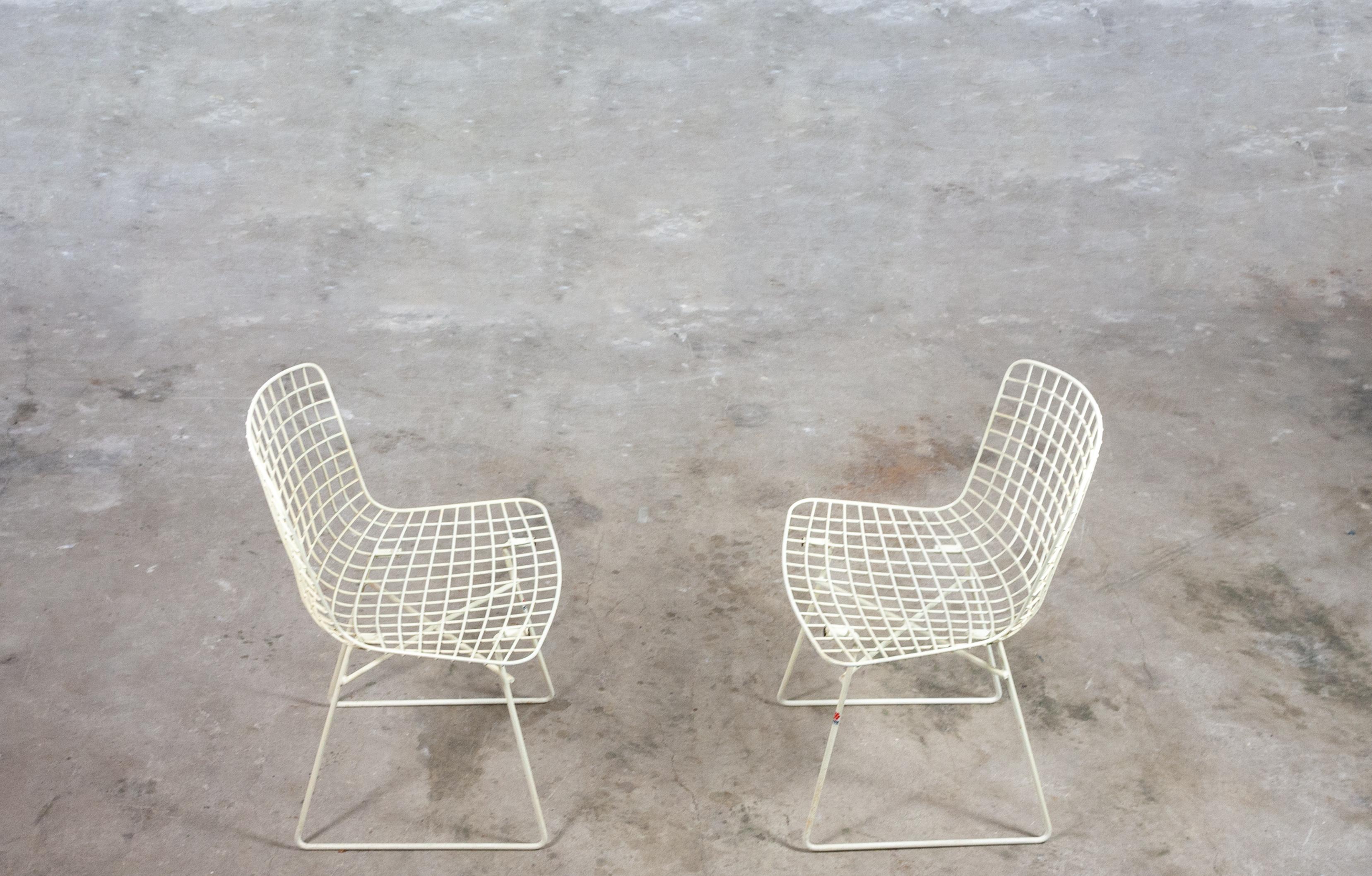 Late 20th Century Emu Italy Two Metal Wire Chairs