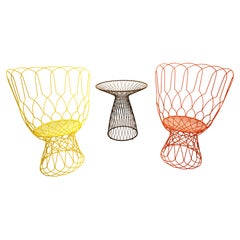 Emu Re-trouvé Collection by Patricia Urquiola Two Chairs and Table