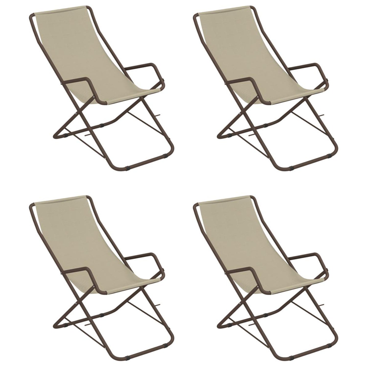 EMU Tex-Steel Bahama Deck Chair, 'Set of 4 Items' For Sale at 1stDibs