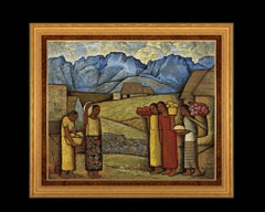 En Mexico, After Oil Painting by Spanish Colonial Artist Alfredo Martínez