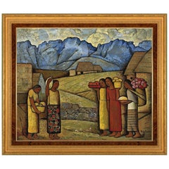 En Mexico, After Oil Painting by Spanish Colonial Artist Alfredo Martínez