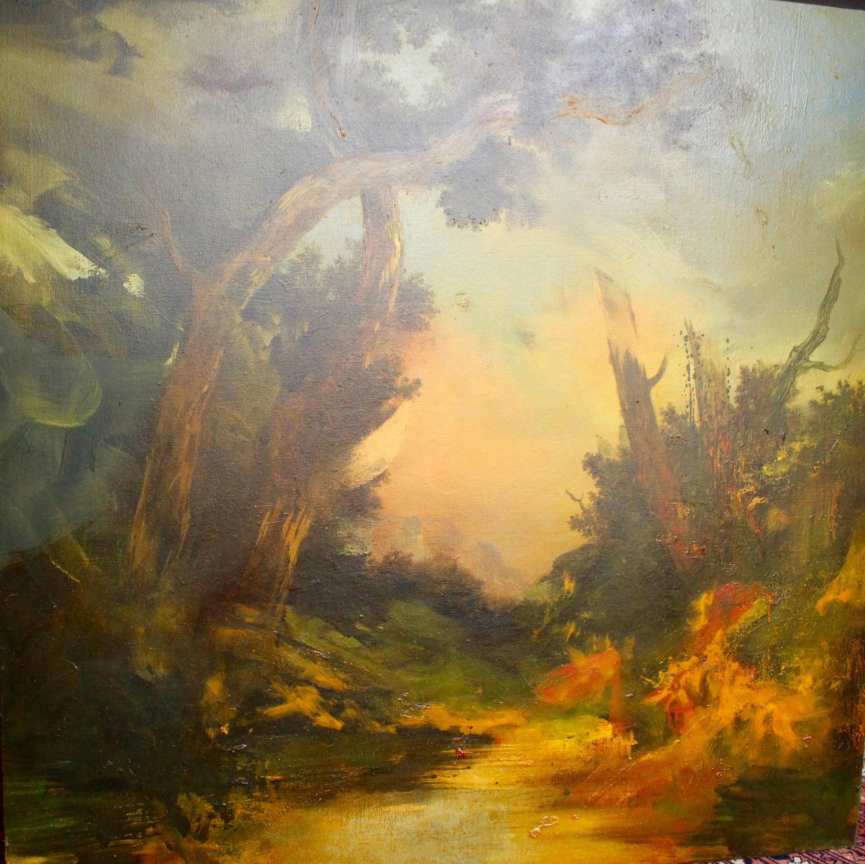 Painted En Pays Cathare Oil on Canvas by Alan Rankle, 2011 For Sale