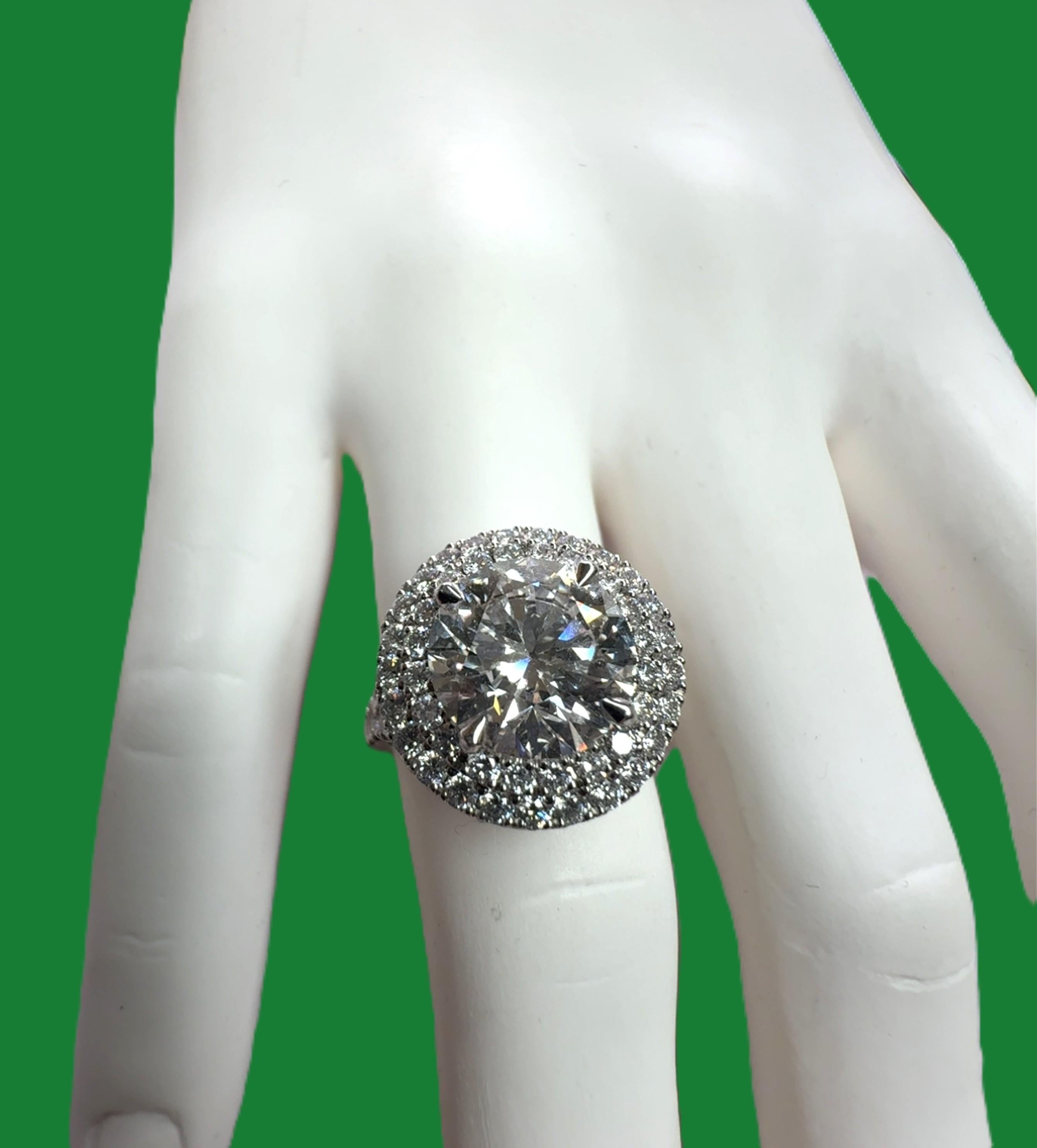 EN-RPLA - Élégante bague de fiançailles en platine avec diamant rond cultivé en laboratoire au centre en vente 4