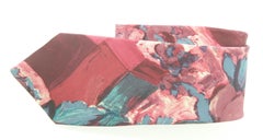 En Soie Paris Vintage Multicolor Silk Neck Tie, 58" Length, Unisex