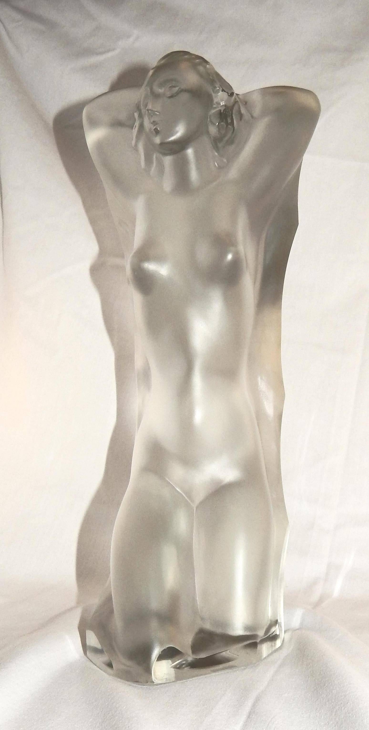 Escultura de vidrio artístico de Ena Rottenberg (1893-1952) titulada 