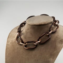 Enairo 18k Rose Gold Rosewood Chain Necklace