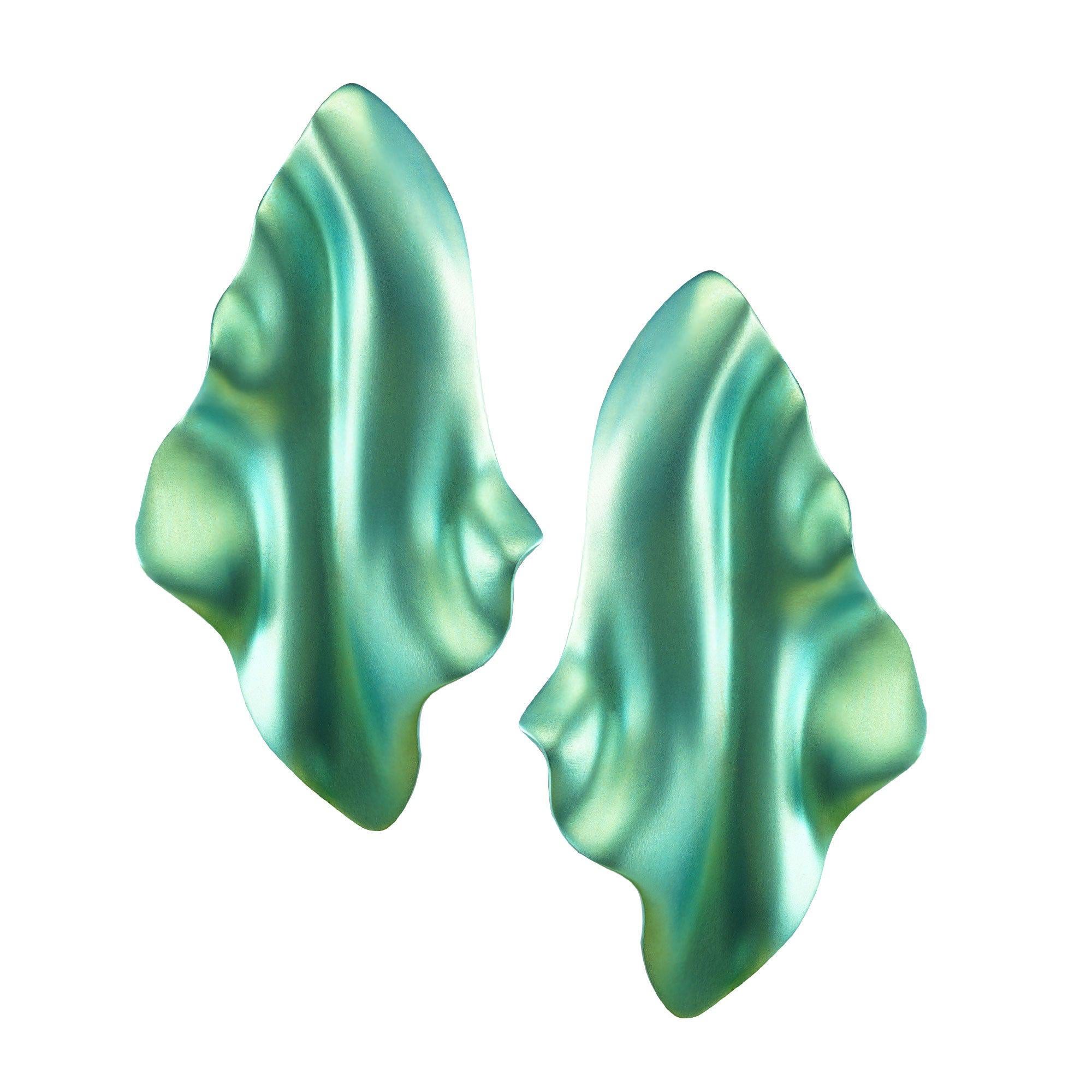 Enairo Green Titanium Drop Earrings For Sale