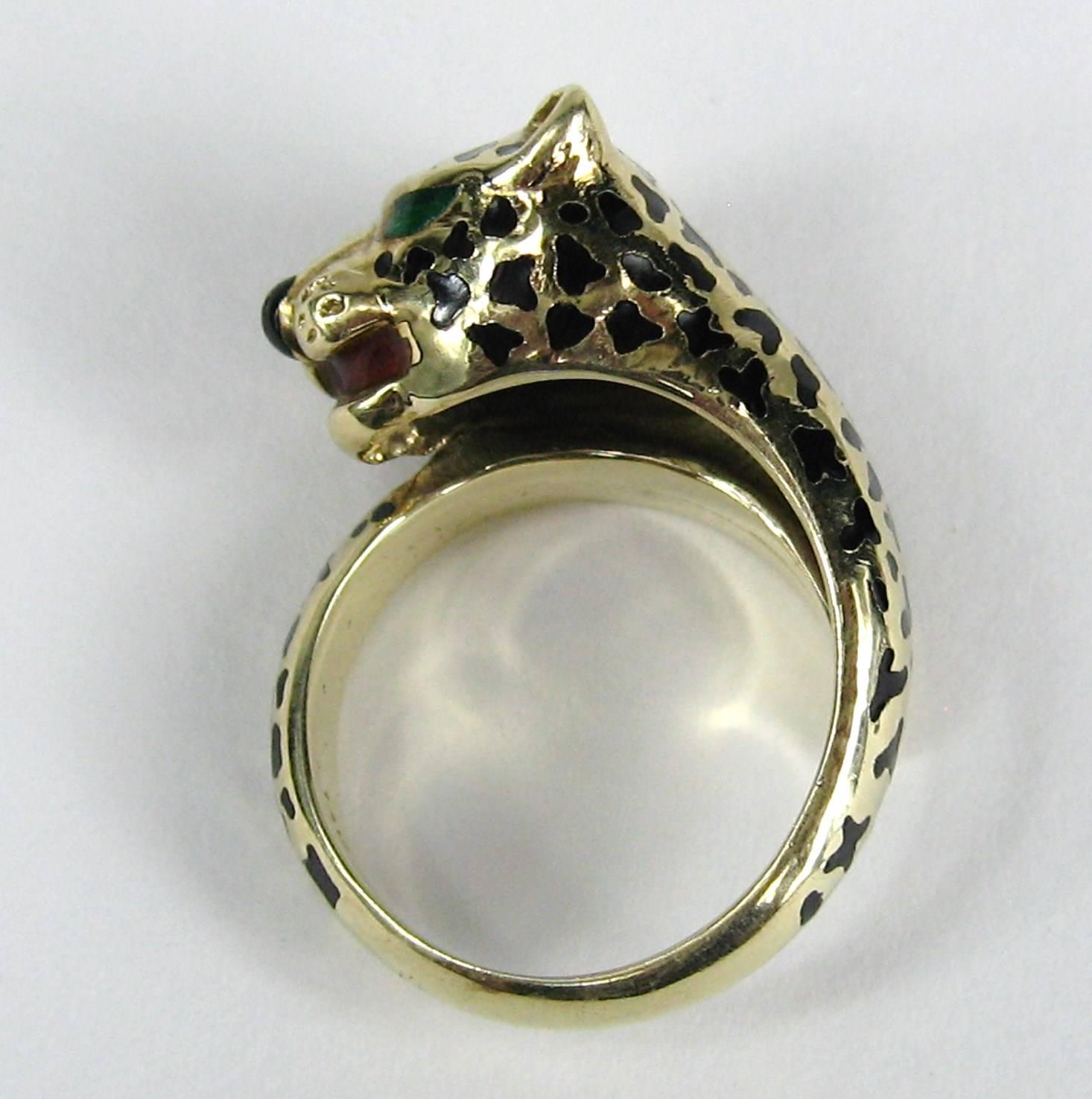 gold leopard ring