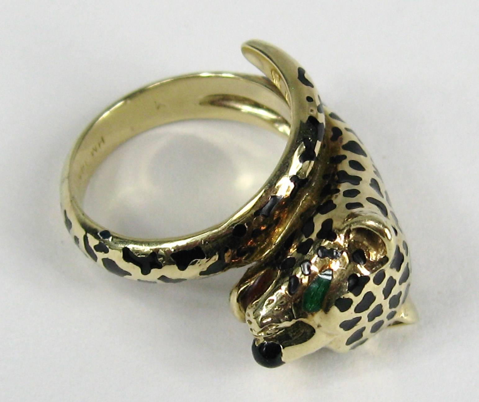 leopard head ring