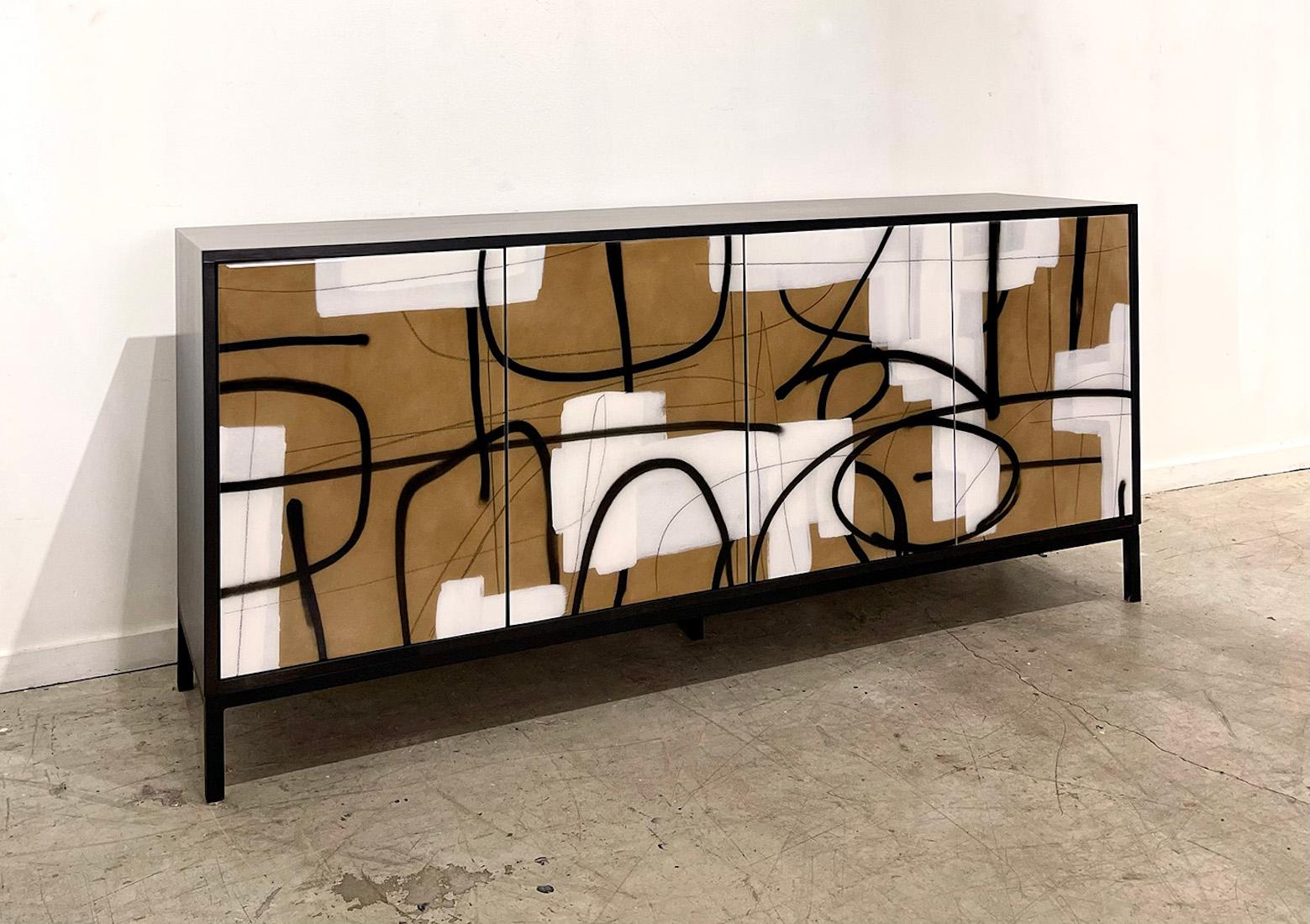 North American Enamel Abstract Cabinet by Morgan Clayhall – 72