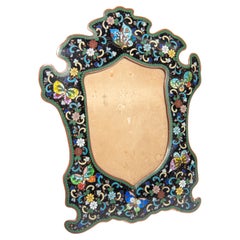 Enamel and bronze picture frame. France, late 19th century.