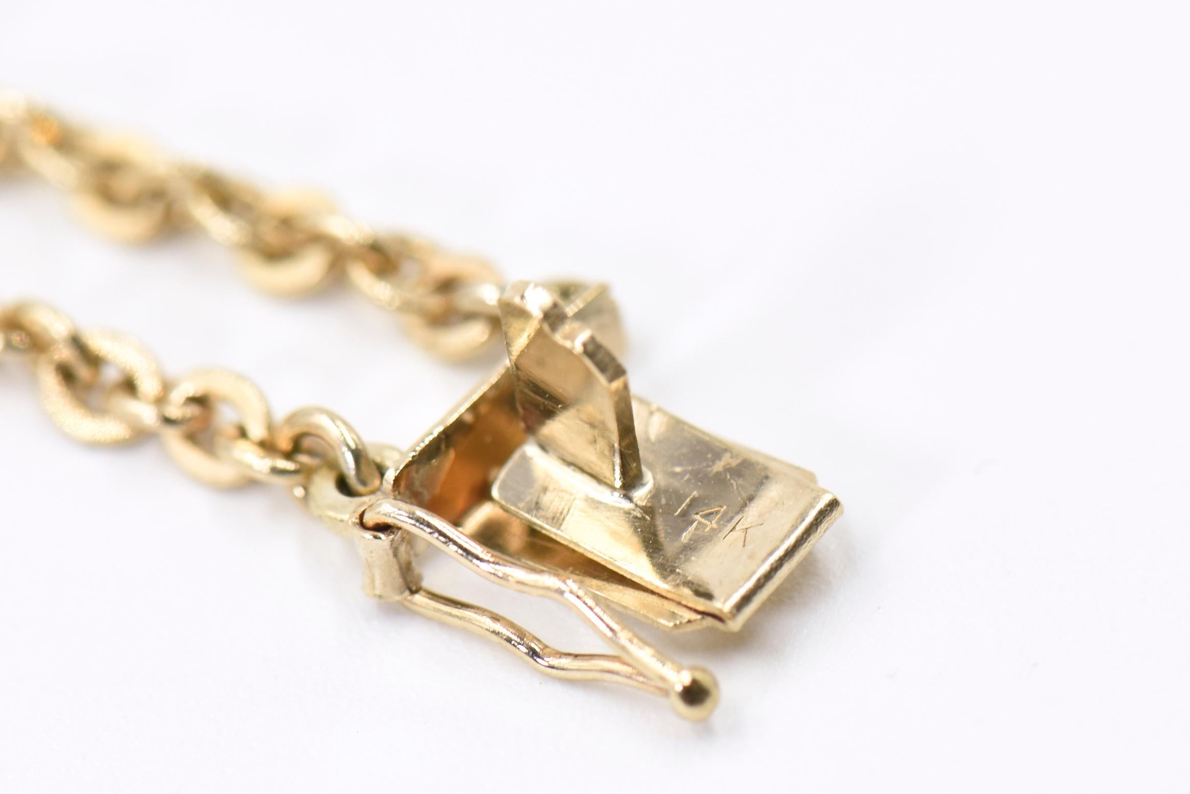 Enamel and Diamond Daisy Flower Gold Necklace by Sandra J Sensations For Sale 1