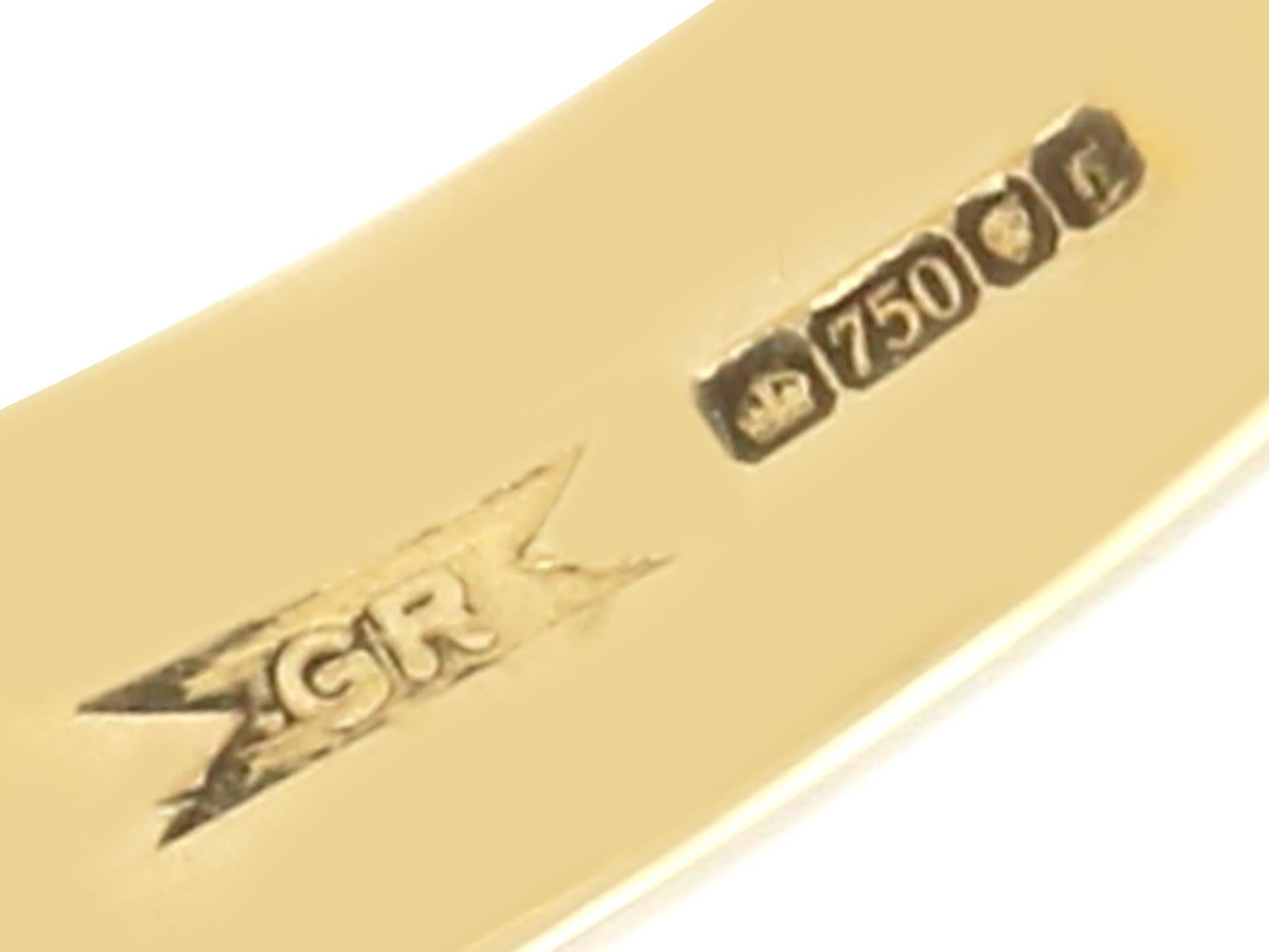 Anello con smalto e tormalina verde e diamanti in oro giallo in vendita 4