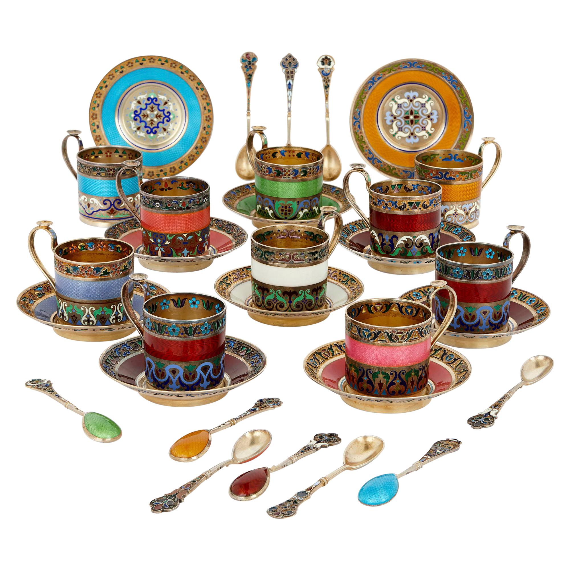 Russian Tea Sets - 30 For Sale at 1stDibs | antique russian tea set 